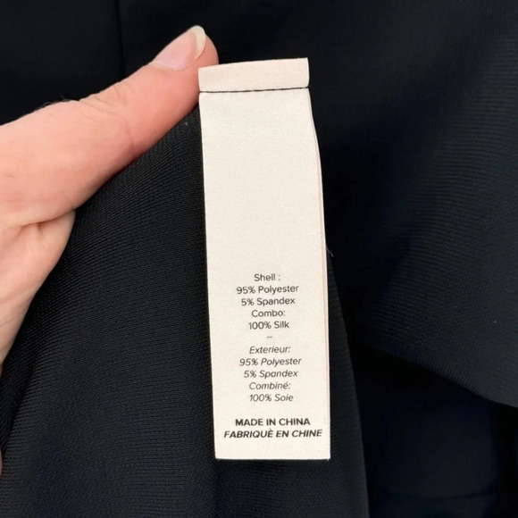 Cinq à Sept Mariah Back Cut-Out Ruched Slip Midi Dress 0 Black Front Slit Dressy - Picture 15 of 15